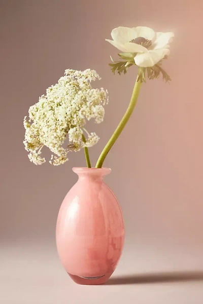 Anthropologie Bristol Soda Glass Bud Vase In Pink