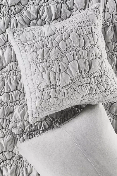 Anthropologie Brooke Heathered Jersey Cotton Euro Sham