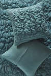 Anthropologie Brooke Heathered Jersey Cotton Euro Sham In Green