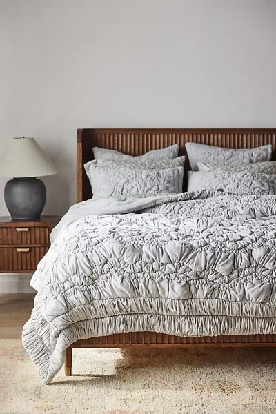 Anthropologie Brooke Heathered Jersey Cotton Quilt In Gray