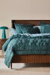 Anthropologie Brooke Heathered Jersey Cotton Quilt In Green