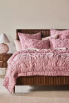 Anthropologie Brooke Heathered Jersey Cotton Quilt In Pink