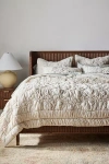 Anthropologie Brooke Heathered Jersey Cotton Quilt In Metallic