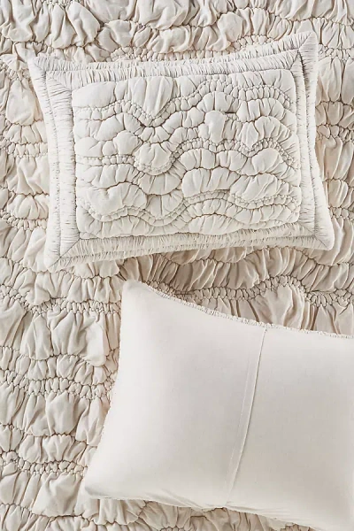 Anthropologie Brooke Heathered Jersey Cotton Shams, Set Of 2