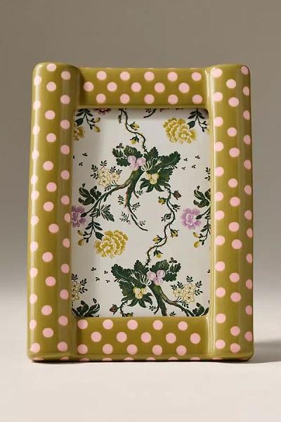 Anthropologie Brooke Patterned Frame In Yellow