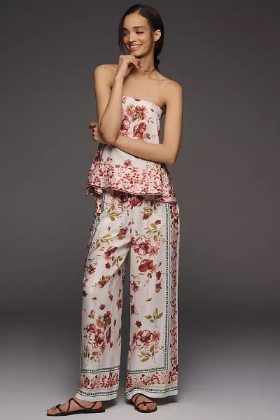 Anthropologie Brooklin Wide Leg Track Pants By Maeve In Brown