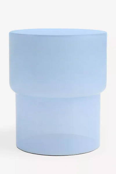 Anthropologie Bruno Glass Side Table In Blue