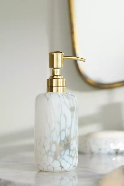 Anthropologie Bryn Glass Soap Dispenser In Gold