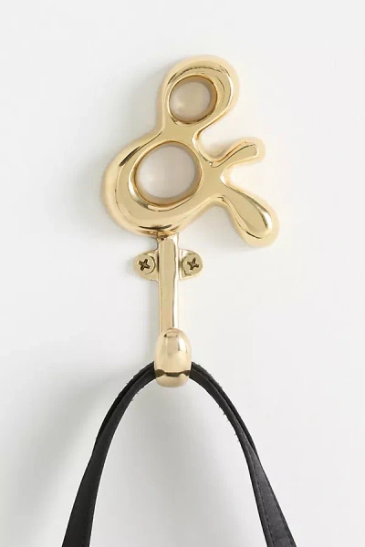 Anthropologie Bubble Ampersand Symbol Hook In Gold