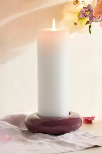 Anthropologie Bubble Ceramic Pillar Dish In Purple