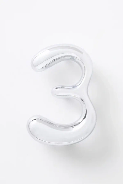 Anthropologie Bubble Polished Chrome House Numbers In Transparent