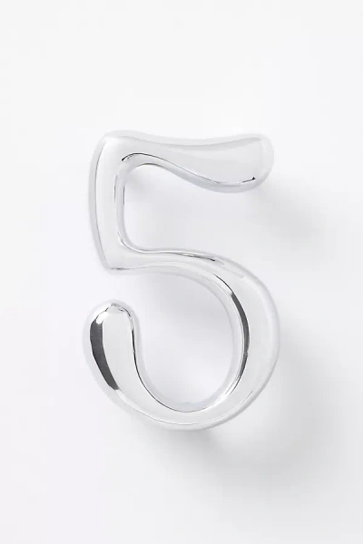 Anthropologie Bubble Polished Chrome House Numbers In Transparent
