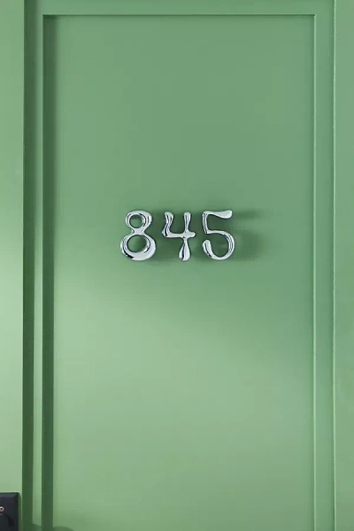 Anthropologie Bubble Polished Chrome House Numbers