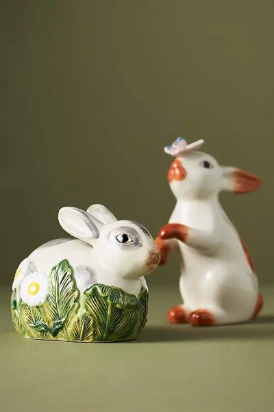 Anthropologie Bunny Stoneware Decorative Object In White