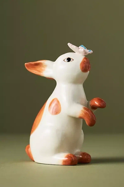 Anthropologie Bunny Stoneware Decorative Object In White