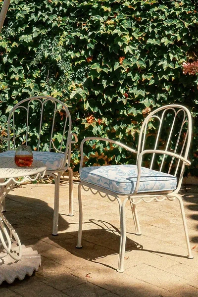 Anthropologie Business & Pleasure Co. The Al Fresco Chair Cushion In White