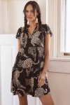 Anthropologie By  Ruffle Sleeve Dress In Grey