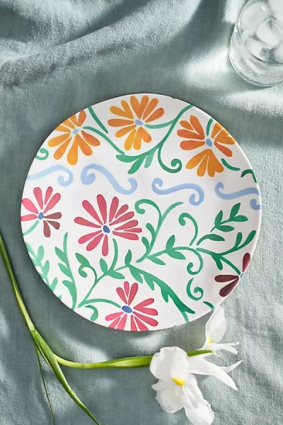 Anthropologie By Hope Printed Melamine Dinner Plate In Multi