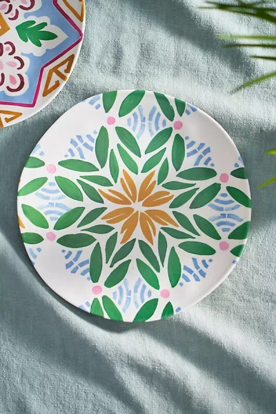Anthropologie By Hope Printed Melamine Dinner Plate In Multi