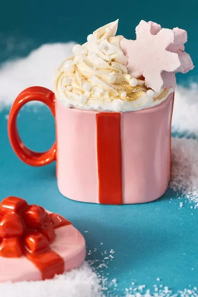 Anthropologie Cadeau Lidded Stoneware Mug In Multi