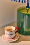Anthropologie Café Violette Handpainted Stoneware Espresso Cup & Saucer