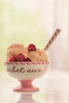Anthropologie Café Violette Handpainted Stoneware Ice Cream Bowl