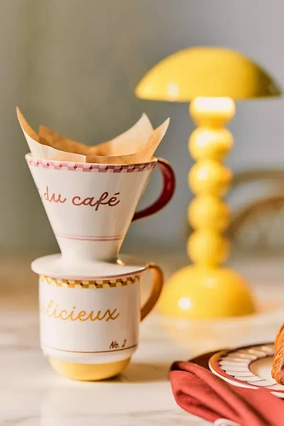 Anthropologie Café Violette Handpainted Stoneware Pourover