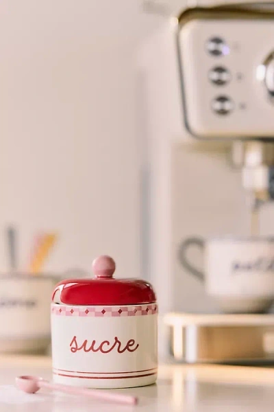 Anthropologie Café Violette Handpainted Stoneware Sugar Bowl