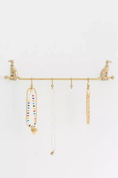 Anthropologie Caine Dog Jewelry Rack In Gold