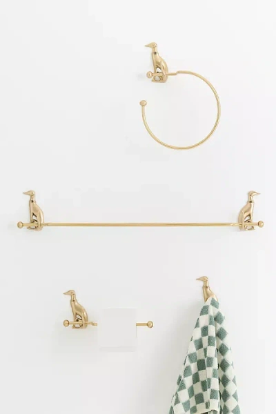 Anthropologie Caine Toilet Roll Holder In Gold