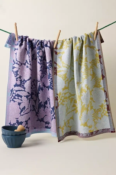 Anthropologie Camila Jacquard Dish Towels, Set Of 2 In Multicolor