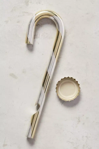 Anthropologie Candy Cane Bottle Opener In Gold