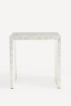 Anthropologie Capiz Side Table In White