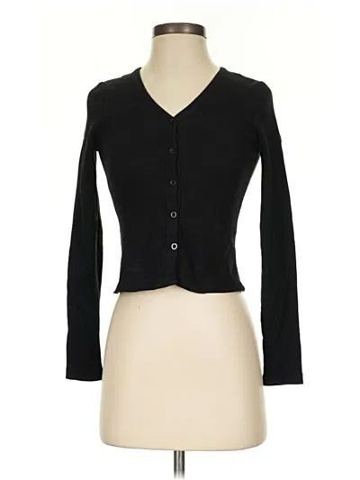 Pre-owned Anthropologie Cardigan Sweater In Black