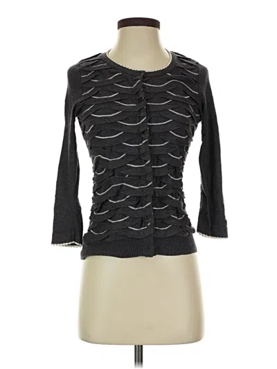 Pre-owned Anthropologie Cardigan Sweater In Black