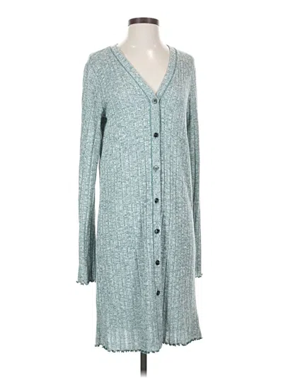 Pre-owned Anthropologie Cardigan Sweater In Blue