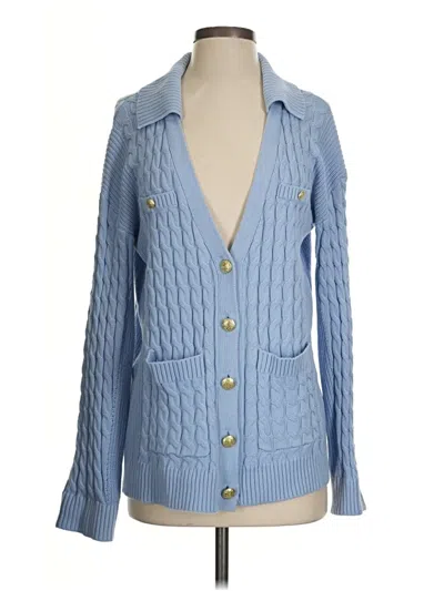 Pre-owned Anthropologie Cardigan Sweater In Blue