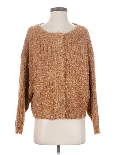 Pre-owned Anthropologie Cardigan Sweater In Brown