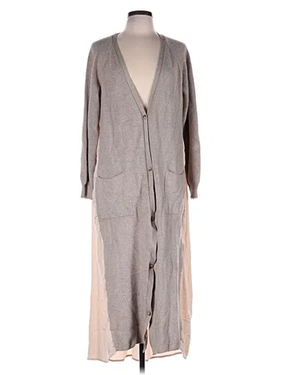 Pre-owned Anthropologie Cardigan Sweater In Gray