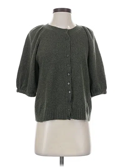 Pre-owned Anthropologie Cardigan Sweater In Green