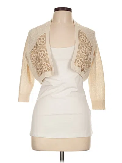 Pre-owned Anthropologie Cardigan Sweater In Ivory