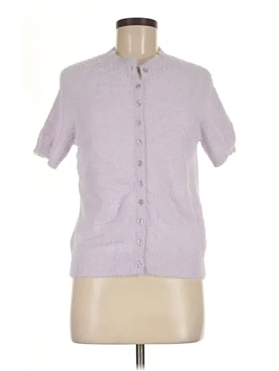 Pre-owned Anthropologie Cardigan Sweater In Purple
