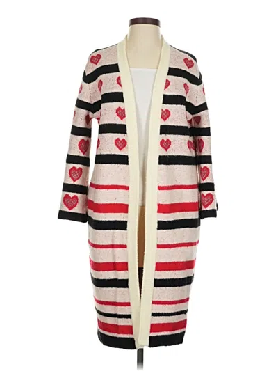 Pre-owned Anthropologie Cardigan Sweater In Red