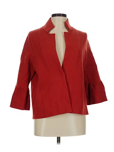 Pre-owned Anthropologie Cardigan Sweater In Red