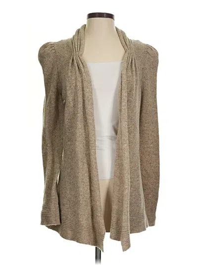 Pre-owned Anthropologie Cardigan Sweater In Tan