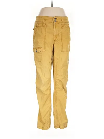 Pre-owned Anthropologie Cargo Pants In Yellow