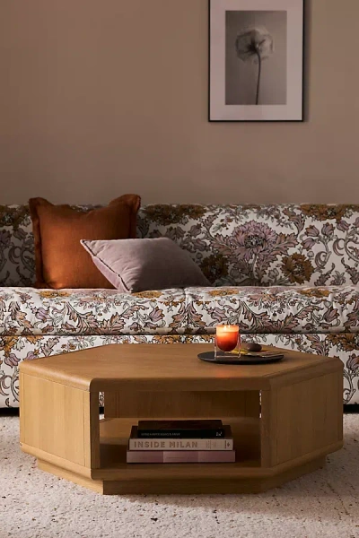 Anthropologie Carla Oak Coffee Table In Brown