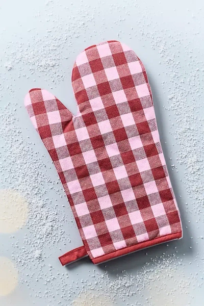Anthropologie Carol Cotton Oven Mitt In Pink