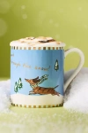 Anthropologie Caroline Holiday Creature Comforts Mug In Blue