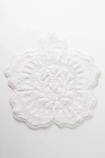 Anthropologie Castile Rose Bathmat In White